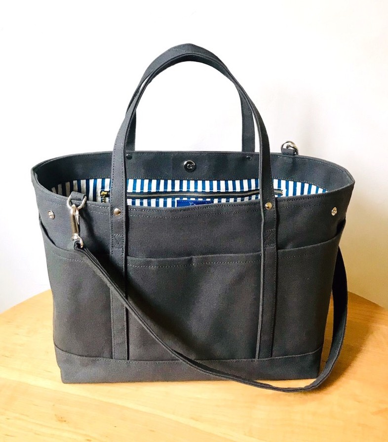 3way トートバッグＬsize チャコールグレー
