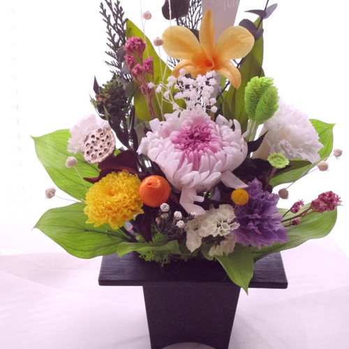 プリザーブドフラワー仏花 お供え花 命日 四十九日 一周忌 3