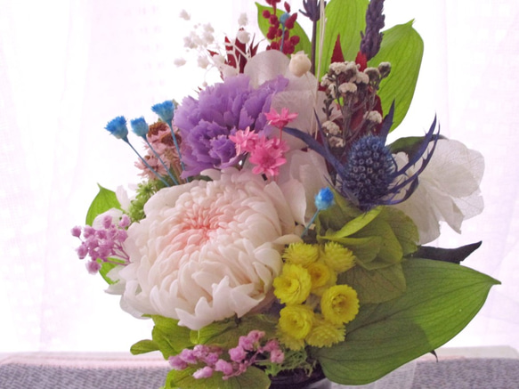 プリザーブドフラワー仏花　　お仏壇花　　花器活け  　ご供養花 4枚目の画像