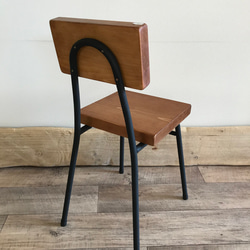 アイアン チェア リメイク 椅子 レトロ イス 鉄脚 花台 アイアン家具 木工家具 男前家具 カフェ B 3枚目の画像