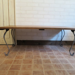 折り畳み テーブル 950mm×453mm テーブル リメイク　ローテーブル アンティーク風 ビンテージ風 2枚目の画像