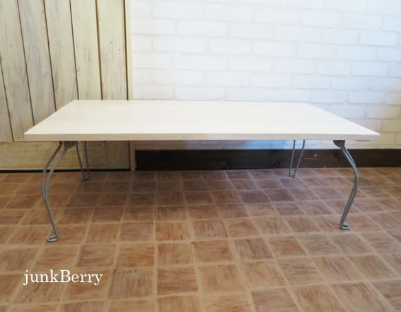 折り畳みテーブル　900mm×455mm　テーブル　リメイク　ローテーブル　ホワイト　 1枚目の画像
