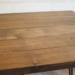 折り畳みテーブル　800mm×450mm　テーブル　リメイク　ローテーブル　ブラウン ビンテージ風 アンティーク風 3枚目の画像