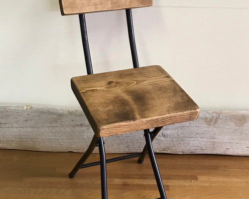 green greenさま専用 古い 折りたたみ椅子②③ 鉄脚 レトロビンテージ ビンテージ 折り畳みチェア（スチール）～【パインフラットアンティーク】