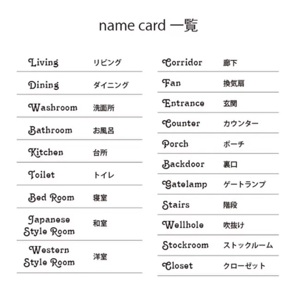 [Aタイプ] 選べるネームカード 8枚セット 2枚目の画像