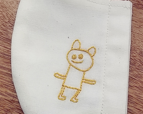 マスク手刺繍 ゲンガー・ニンフィア刺繍インナーマスクの通販 by RARA SHOP