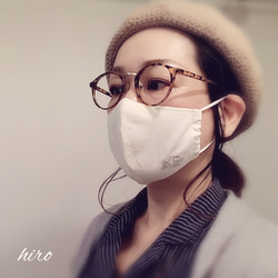 ワンポイント刺繍 立体マスク【大人用】つばめネイビー 5枚目の画像