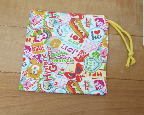 完成品 ヒスミニ柄巾着 ハンドメイド その他入園グッズ ☆NANA