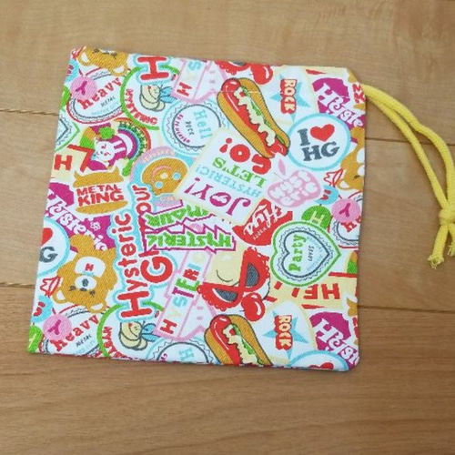 完成品 ヒスミニ柄巾着 ハンドメイド その他入園グッズ ☆NANA
