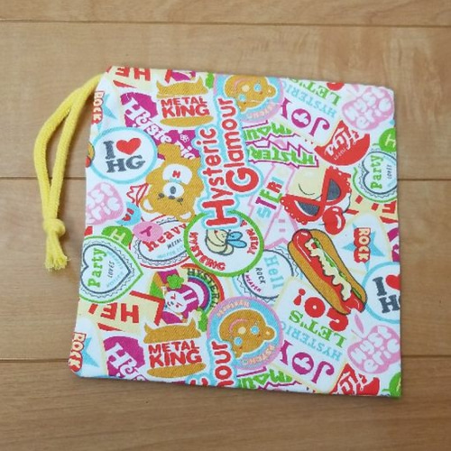 完成品 ヒスミニ柄巾着 ハンドメイド その他入園グッズ ☆NANA