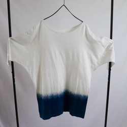 Fujisan : organicコットン藍染有松絞Tシャツ 4枚目の画像