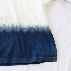 Fujisan : organicコットン藍染有松絞Tシャツ 2枚目の画像