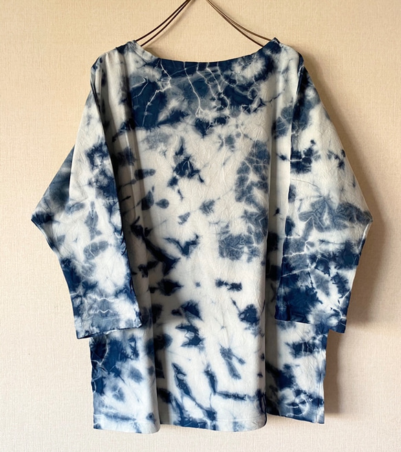 Hitode : organicコットン藍染有松絞Tシャツ 4枚目の画像