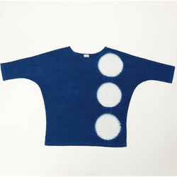 KURAGe : organicコットン天然藍染有松絞りTシャツ 5枚目の画像