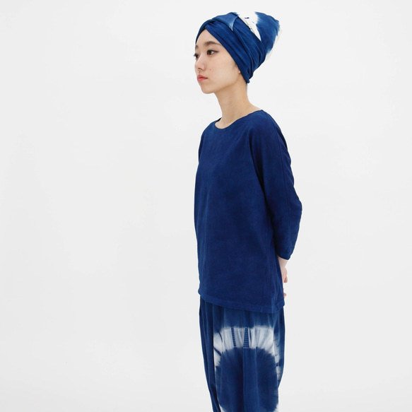 UmiNoiro : organicコットン藍染Tシャツ 3枚目の画像