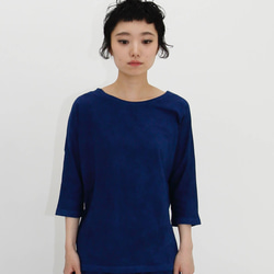 UmiNoiro : organicコットン藍染Tシャツ 4枚目の画像