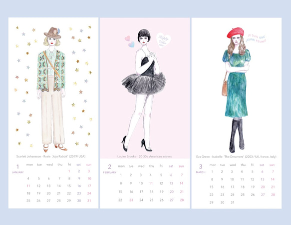 ☆SOLD OUT☆ 2021年 シネマファッション・カレンダー 3枚目の画像