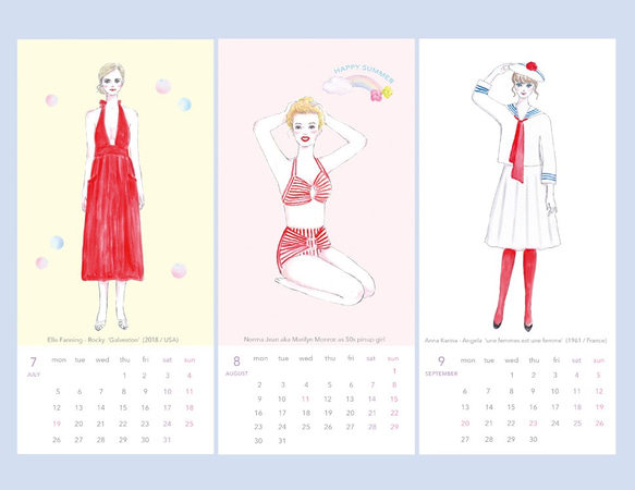 ☆SOLD OUT☆ 2021年 シネマファッション・カレンダー 5枚目の画像