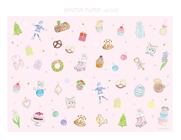 ☆SOLD OUT☆ winter デザインペーパーセット 2枚目の画像