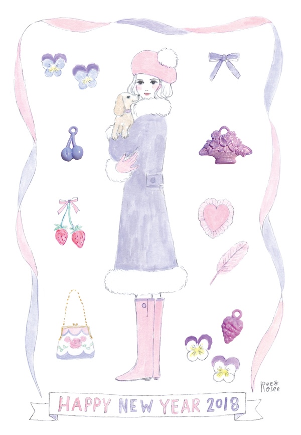 ★SALE★ 原画_girl with puppy