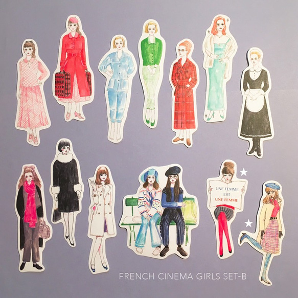 ★SOLD OUT★ ステッカーセット french cinema girls 2枚目の画像