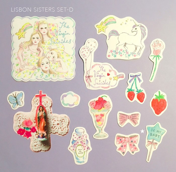 ★SOLD OUT★ ステッカーセット lisbon sisters-D 1枚目の画像