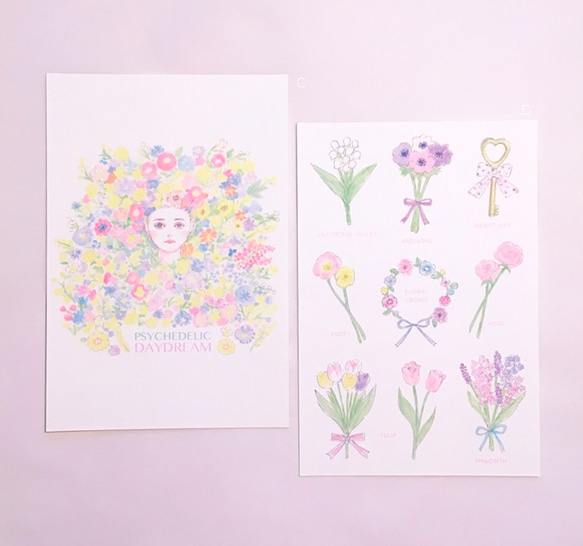 ☆SOLD OUT☆ spring flowers ポストカードセット 3枚目の画像