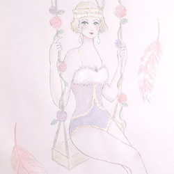 ☆SALE☆ 原画 flower fairy 2枚目の画像
