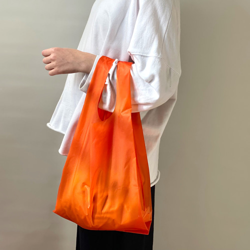 オレンジ Mサイズ】コーデュラナイロン エコバッグ エコバッグ・サブ