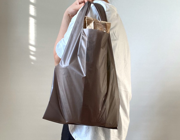 国産再生ナイロンエコバッグ 色：グレー – Makuake STORE