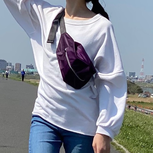 コーデュラナイロン ウエストポーチ ボディバッグ パープル ボディ