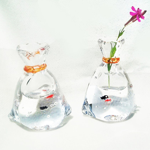 金魚の一輪挿し 赤 一輪挿し・花瓶・花器 KJ's Glass 通販 金魚の一輪挿し 赤 一輪挿し・花瓶・花器 KJ's Glass 通販