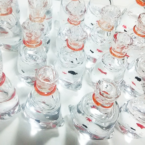 金魚の一輪挿し 赤 一輪挿し・花瓶・花器 KJ's Glass 通販 5713203