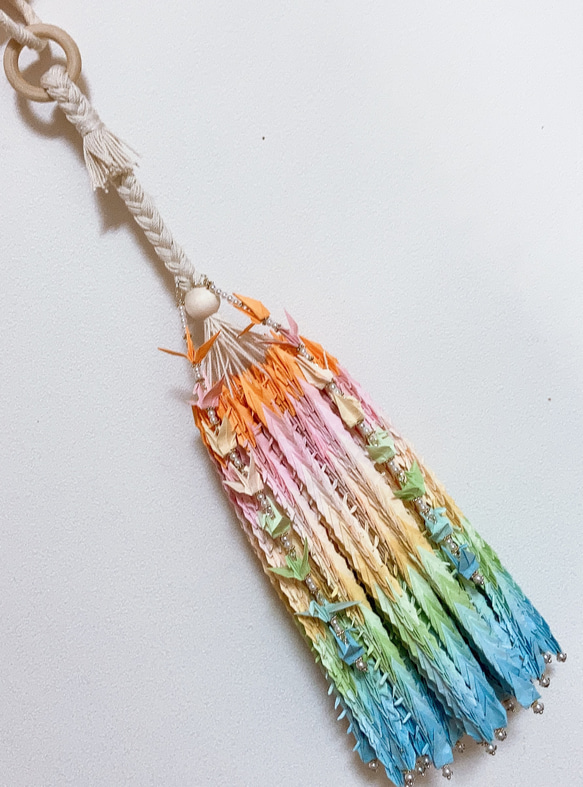 再販」ミニタイプ千羽鶴パステルカラー無地柄 立体・オブジェ KIMIKO