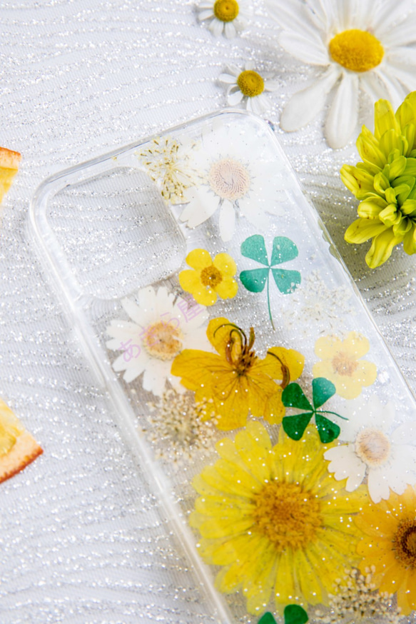 全機種対応iPhone13 Xperia Galaxy スマホケース 押し花ケース 人気 押し花 ❀ケース 花束 花物語 1枚目の画像