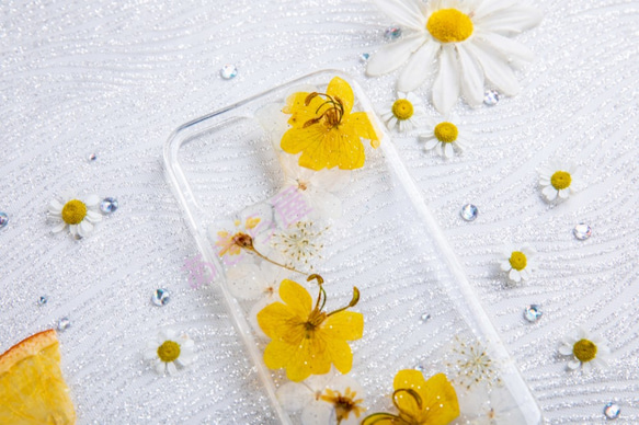 全機種対応iPhone13 Xperia Galaxy スマホケース 押し花ケース 人気 押し花 ❀ケース 花束 花物語 1枚目の画像