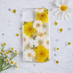 全機種対応iPhone13 Xperia Galaxy スマホケース 押し花ケース 人気 押し花 ❀ケース 花束 花物語 2枚目の画像