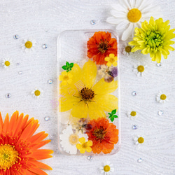 全機種対応iPhone13 Xperia Galaxy スマホケース 押し花ケース 人気 押し花 ❀ケース 花束 花物語 3枚目の画像