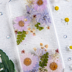 全機種対応iPhone13 Xperia Galaxy スマホケース 押し花ケース 人気 押し花 ❀ケース 花束 花物語 2枚目の画像