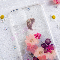 全機種対応iPhone13 Xperia Galaxy スマホケース 押し花ケース 人気 押し花 ❀ケース 花束 花物語 1枚目の画像