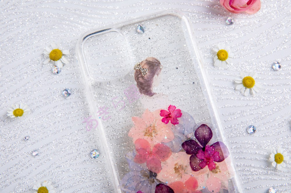 全機種対応iPhone13 Xperia Galaxy スマホケース 押し花ケース 人気 押し花 ❀ケース 花束 花物語 1枚目の画像