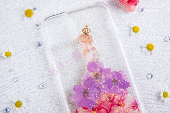 期間限定セール ♡iPhone15 Xperia Galaxy スマホケース 押し花ケース 人気 押し花 ❀ケース 1枚目の画像