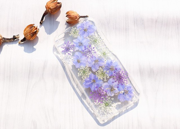 期間限定セール ♡iPhone Xperia Galaxy全機種対応 スマホケース 押し花ケース  押し花ケース 3枚目の画像