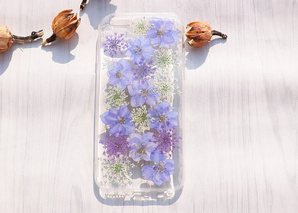 期間限定セール ♡iPhone Xperia Galaxy全機種対応 スマホケース 押し花ケース  押し花ケース 5枚目の画像