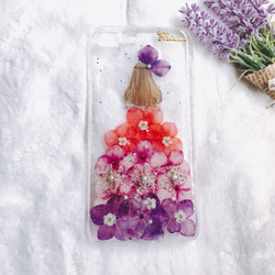 全機種対応iPhone Xperia Galaxy スマホケース 押し花ケース 人気 押し花 ❀ケース 花束 花物語 1枚目の画像