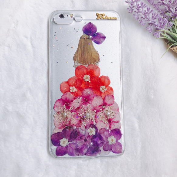 全機種対応iPhone Xperia Galaxy スマホケース 押し花ケース 人気 押し花 ❀ケース 花束 花物語 5枚目の画像