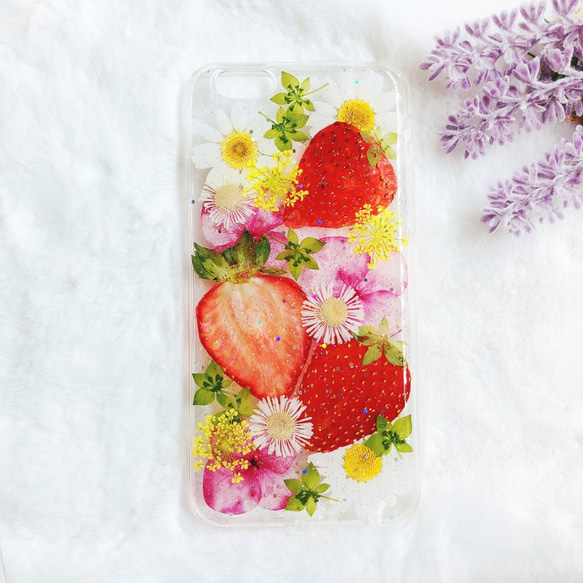 全機種対応iPhone Xperia Galaxy スマホケース 押し花ケース 人気 押し花 ❀ケース 花束 花物語 1枚目の画像