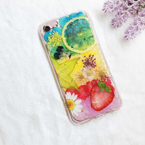 全機種対応iPhone Xperia Galaxy スマホケース 押し花ケース 人気 押し花 ❀ケース 花束 花物語 1枚目の画像