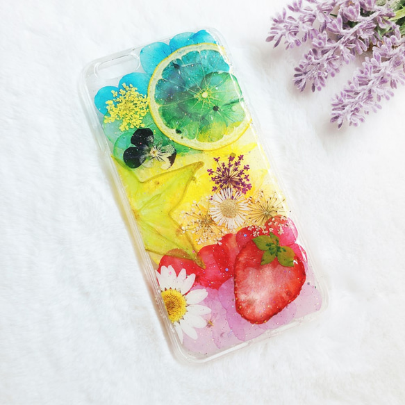 全機種対応iPhone Xperia Galaxy スマホケース 押し花ケース 人気 押し花 ❀ケース 花束 花物語 3枚目の画像