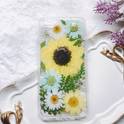 全機種対応iPhone Xperia Galaxy スマホケース 押し花ケース 人気 押し花 ❀ケース 花束 花物語 3枚目の画像